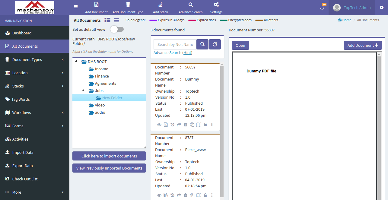 Grid View of Documents